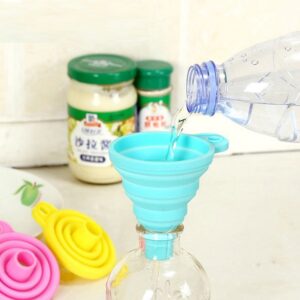 Mini Silicone Foldable Telescopic Funnel Random Color Delivery