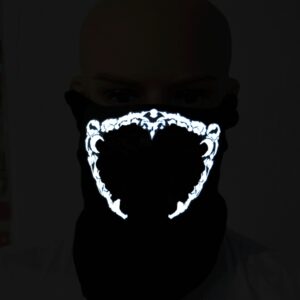 FG-FULL-01 Halloween Mask Voice Control LED Cold Light Terror Cosplay Mask, FG-FULL-01