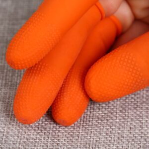 100pcs / Pack Antistatic Antislip Durable Fingertips Latex Protective Gloves, Size: M, 2.6*6.3cm, Size: M, 2.6*6.3cm