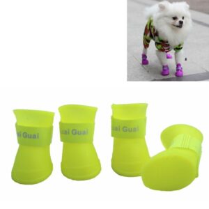Lovely Pet Dog Shoes Puppy Candy Color Rubber Boots Waterproof Rain Shoes, M, Size:  5.0 x 4.0cm, Size: M 5.0 x 4.0cm, Size: 5.0 x 4.0cm