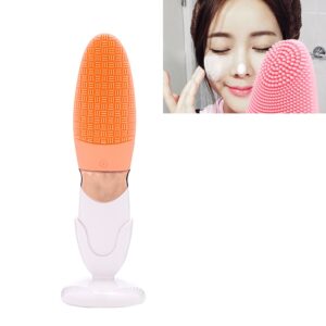 CNaier AE-618 Battery-powered Silicone Acoustic Wave Face Skin Care Electric Facial Cleanser, AE-618(Orange), AE-618(Pink), AE-618(Green), AE-618(Blue)