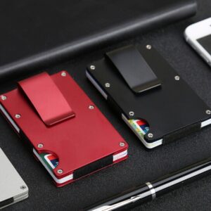 Slim Wallet Money Clip Credit Card Holder, Random Color