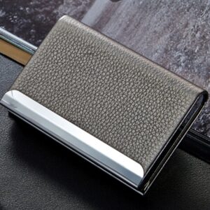Lichi texture Business Card Holder Credit Card ID Case Holder
