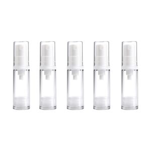 5 PCS Portable Airless Vacuum Pump Bottle Fine Mist Perfume Spray Bottle, 5ml