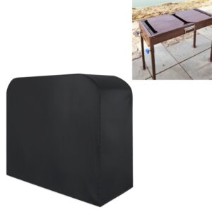 Anti-UV Waterproof Dust-proof 210D Oxford Cloth Folding BBQ Protective Cover Outdoor Gas Charcoal Electric Barbeque Grill Cover, Size: 145*61*117cm(Black)