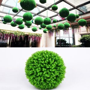 Artificial Green Eucalyptus Plant Ball Topiary Wedding Event Home Outdoor Decoration Hanging Ornament, Diameter: 13.4 inch