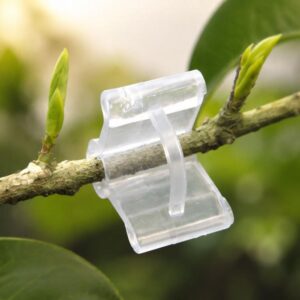 100 PCS Plant Grafting Gardening Plastic Grafting Folder Grafting Clip Transparent Gardening Plastic Grafting Clip Tomatoes Grafting Clips