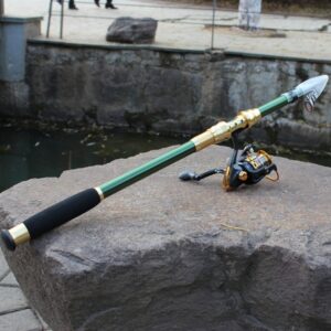 2.1m Carbon Pole  Travel Portable Fishing Pole,Random Color Delivery