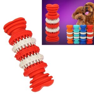 Dog Toy  for Pets Tooth Cleaning Chewing Toys of Non-Toxic Soft Rubber , Small Size,Length:12cm, 12cm Red