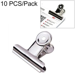 10pcs 50mm Silver Metal Stainless Steel Round Clip Notes Letter Paper Clip Office Bind Clip