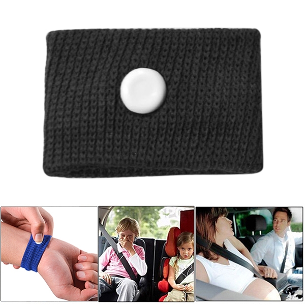 Physical Method Carsickness Prevention Antiemetic Polyester Wristband, One Pair, Black, Orange, Pink, Green, Grey, Blue, Red, White, Yellow