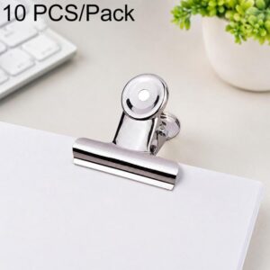 10pcs 63mm Silver Metal Stainless Steel Round Clip Notes Letter Paper Clip Office Bind Clip