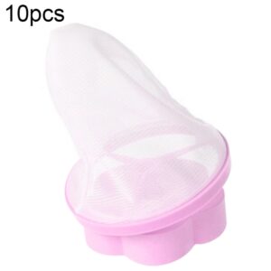 10pcs Plum-shaped Washing Machine Hair Removal Mesh Filter Bag Floating Style Washing Machine  Filtration Bag, Random Color Delivery