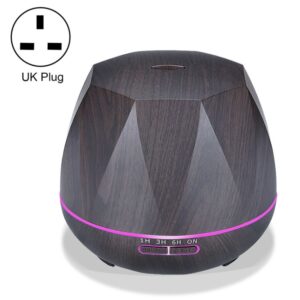 Peach Shape Wood Grain Remote Control Ultrasonic Humidifier Aromatherapy Machine Automatic Alcohol Sprayer with LED Lights, Capacity: 400mL, UK Plug (Dark Wood Color), Diamond Dark Wood Color, Diamond Light Wood Color, Peach Shape Dark Wood Color...