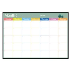 Magnetic Monthly Planner Refrigerator Magnet PET Magnetic Soft Whiteboard, Size: 29.7cm x 42cm, Monthly Plan