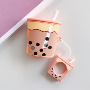 Wireless Earphones Shockproof Pearl Milk Tea Silicone Protective Case for Apple AirPods 1 / 2, Orange, Green, Purple, Apricot