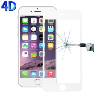 For iPhone 6 Plus & 6s Plus 0.26mm 9H Surface Hardness 4D Curverd Arc Explosion-proof HD Silk-screen Tempered Glass Full Screen Film