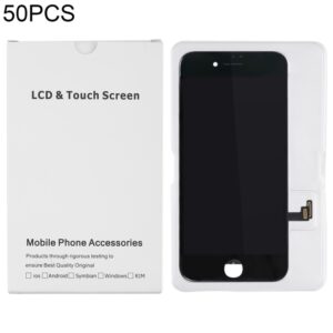 50 PCS Cardboard Packaging White Box for iPhone 8 Plus / 7 Plus LCD Screen