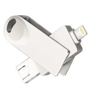 S29 3 in 1 64GB Micro USB + USB + 8 Pin Interface Metal Twister Flash Disk, 64GB