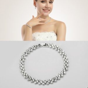 18cm Fashion Zircon Encrusted Roman Bracelets Platinum-plated Bracelet Jewelry