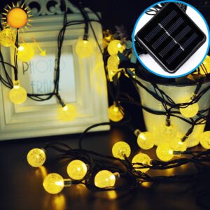 50 LEDs Bubble Ball Outdoor Garden Waterproof Christmas Spring Festival Decoration Solar Lamp String