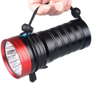3 Gears, DB18 18xT6, Luminous Flux: 5400lm LED Flashlight, Without Battery