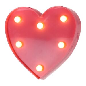 2 x AA Batteries Powered Party Festival Table Wedding Lamp Night Light, Heart(Yellow), Heart(Pink), Heart(Blue), Heart(Red), Heart(White)