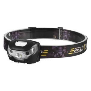 5W 4-Modes Waterproof White Light LED Head Lamp 140LM Outdoor Mini USB Charging Body Motion Sensor with USB Cable