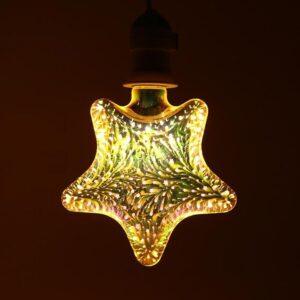 2700K 48 LEDs SMD 2835 Vintage Atmosphere Decoration Art Lamp, AC 85-265V, Star Shape