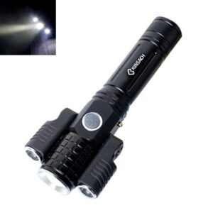 KS-738 USB Charging Waterproof T6+XPE Zoomable LED Flashlight with 4-Modes