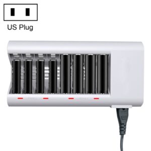 100-240V 8 Slot Battery Charger for AA & AAA Battery, US Plug