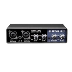 TEYUN Q-22 USB Computer Free Srive Microphone External Sound Card, Q-22