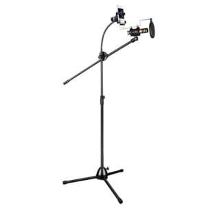 RODD NB-108 Karaoke Phone Microphone Tripod Scissor Arm Stand Holder For Studio Recording, Live Broadcast, Live Show, KTV, etc.
