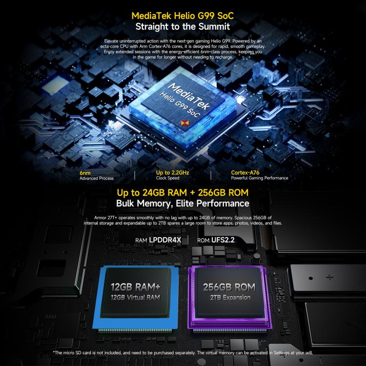 Ulefone Armor 27T+ Rugged Phone, 12GB+256GB, Thermal Imager, Night Vision, 10600mAh, 6.78 inch Android 14 MediaTek Helio G99 Octa Core, Network: 4G, NFC, OTG, Armor 27T+ - Image 12
