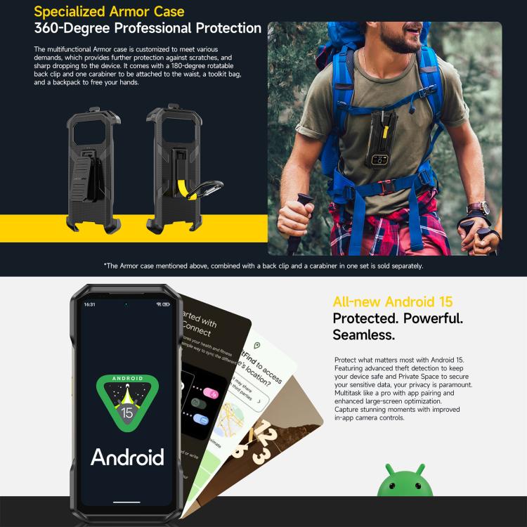 Ulefone Armor 27T+ Rugged Phone, 12GB+256GB, Thermal Imager, Night Vision, 10600mAh, 6.78 inch Android 14 MediaTek Helio G99 Octa Core, Network: 4G, NFC, OTG, Armor 27T+ - Image 15