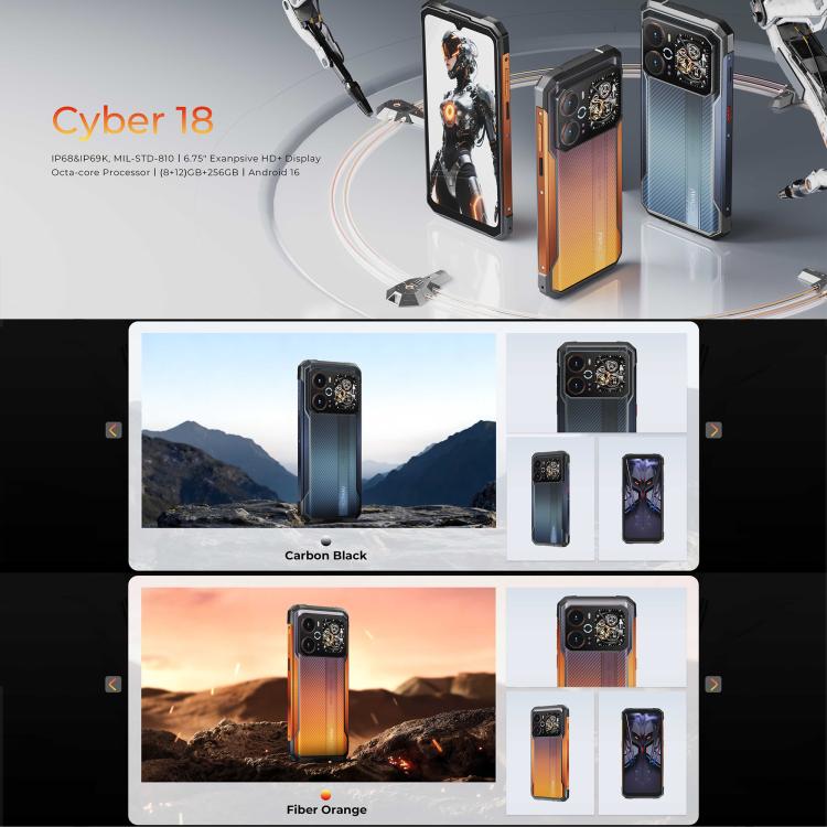 HOTWAV Cyber 18 Rugged Phone, 8GB+256GB, 6.75 inch Android 16 Unisoc T7250 UMS9230E Octa Core, Network: 4G, NFC, OTG, Cyber 18 - Image 4