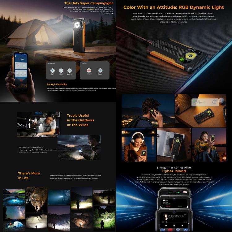 HOTWAV Cyber 17 Rugged Phone, 6GB+128GB, 6.75 inch Android 16 Unisoc T7250 UMS9230E Octa Core, Network: 4G, NFC, OTG, Cyber 17 - Image 6