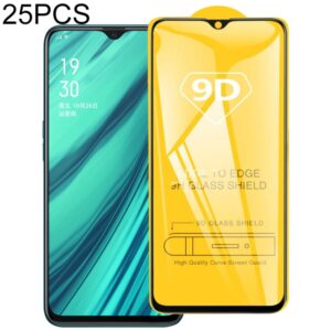 25 PCS For OPPO Reno2 F 9D Full Glue Full Screen Tempered Glass Film