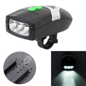 Mountain Bike Headlight Horn LED Flashlight Bicycle Electric Horn, with Light