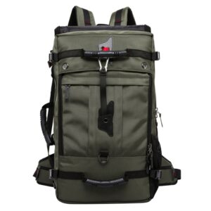 KAKA kaka2070 Oversized Version Men Oxford Cloth Waterproof Backpack Mountain Bag, Capacity: 50L, 50L(Army Green), 50L(Black), 50L(Blue)