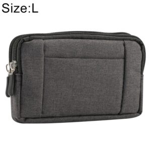 Sports Denim Universal Phone Bag Waist Bag for 5.5~6.3 inch Smartphones, Size: L, L