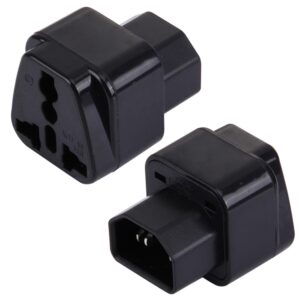 WD-320 Portable Universal Plug to C13-C14 Socket Adapter Power Travel Converter