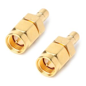 2 PCS SMA Male to SMA Male DAB Digital Radio Antenna Connector