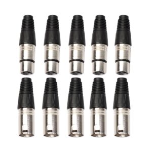 5 Pairs 3 Pin XLR Plug Male + Female Jack Mic Jack Plug Socket Connector