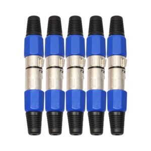 5 Pairs Metal Female Male XLR 3 Pin Jack Socket Plug Audio Connector