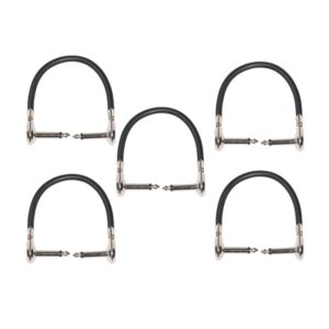 5 PCS TC095-15 6.35mm Male to Male Guitar Effector Connector Cable