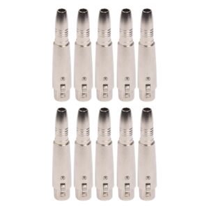 10 PCS LZ1163-1 6.35mm XRL Female to Female Audio Adapter