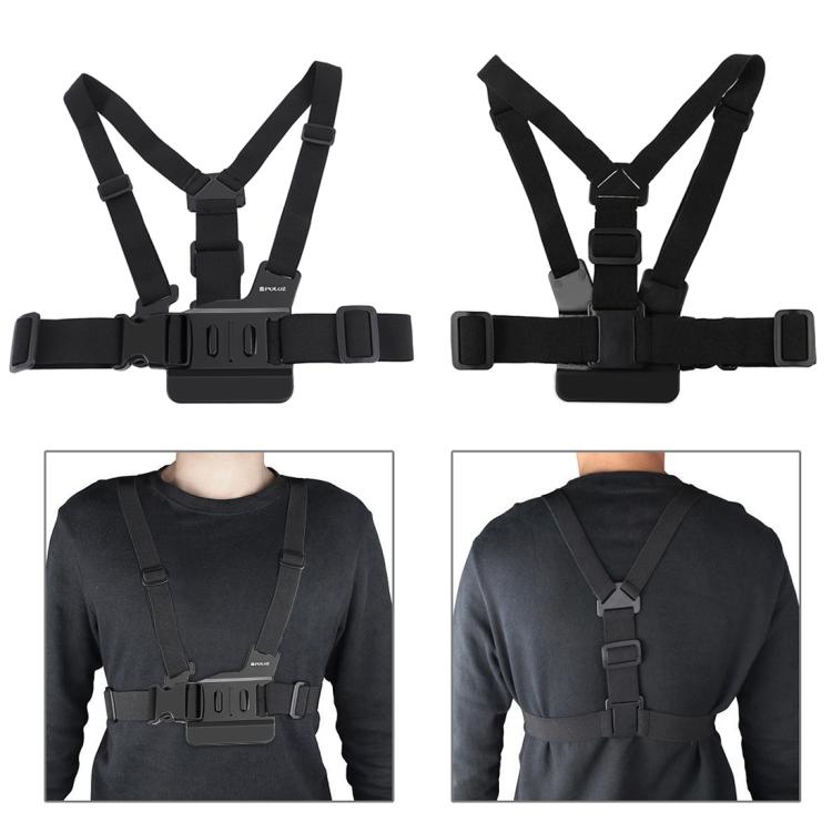PULUZ Adjustable Body Mount Belt Chest Strap with J Hook Mount & Long Screw for GoPro, Insta360, DJI and Other Action Cameras - Image 6