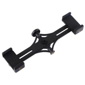 PULUZ Live Broadcast Dual Phone Brackets Horizontal Holder for iPhone, Galaxy, Huawei, Xiaomi, Sony and Other Smart Phones(Black)