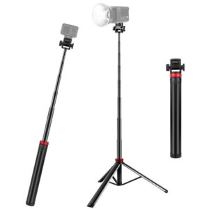 PULUZ 2m 8-section Aluminum Alloy Broadcast Fill Light Bracket Telescopic Tripod